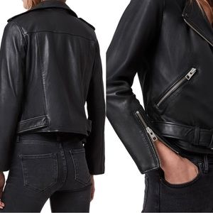 AllSaints Balfern Leather Biker Jacket | Size 8 US